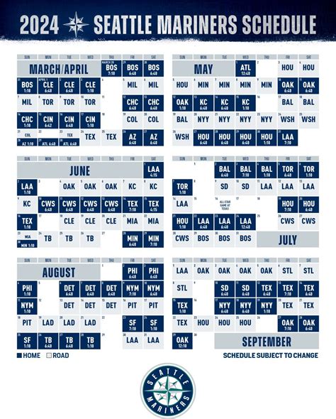 Seattle Mariners Baseball Schedule 2024 Daune Eolande