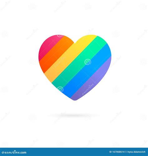 Pride LGBT Heart Vector Icon Lesbian Gay Bisexual Transgender Concept