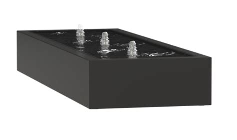 Aluminium Trough Fountain Watertable Dark Grey W100 H40 L300 Cm From