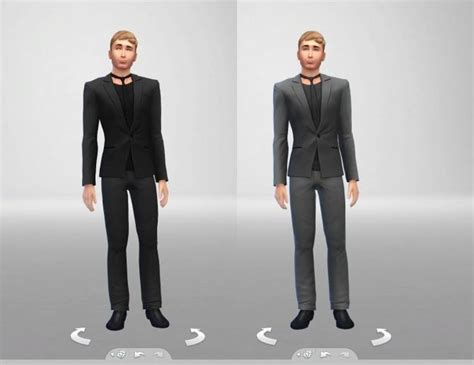 Black Gray Recolor Of Shine On Mens Suit By