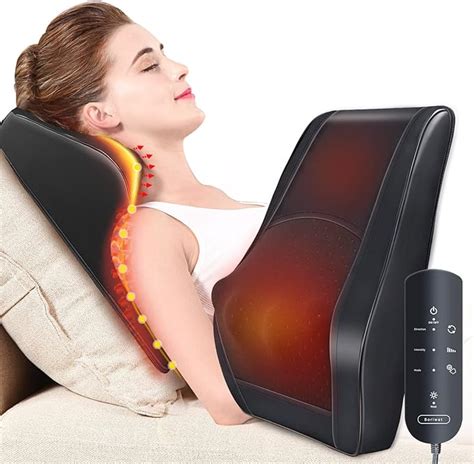 Back Massager With Heat Massagers For Neck And Back Shiatsu Neck Massage Pillow For Back Neck