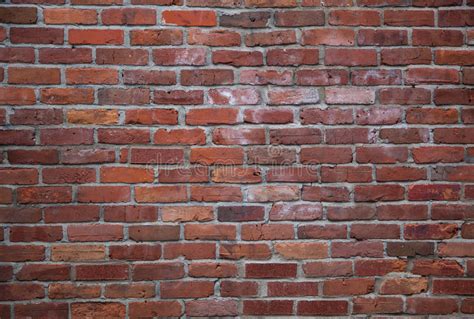 Old Red Brick Wall With Lots Of Texture And Color Stock Image Image