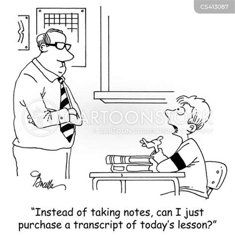 Writing Notes Cartoon