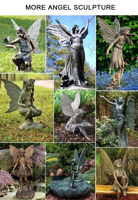 Outdoor Garden Decoration Life Size Bronze Cemetery Angel Statue For