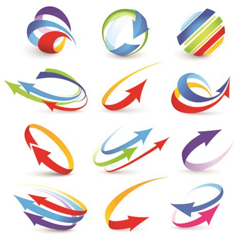 Vector Logo Of Abstract Arrow Design Elements 04 Vector
