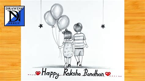 How To Draw Brother And Sister Together Pencil Sketch Tutorial Special Raksha Bandhan
