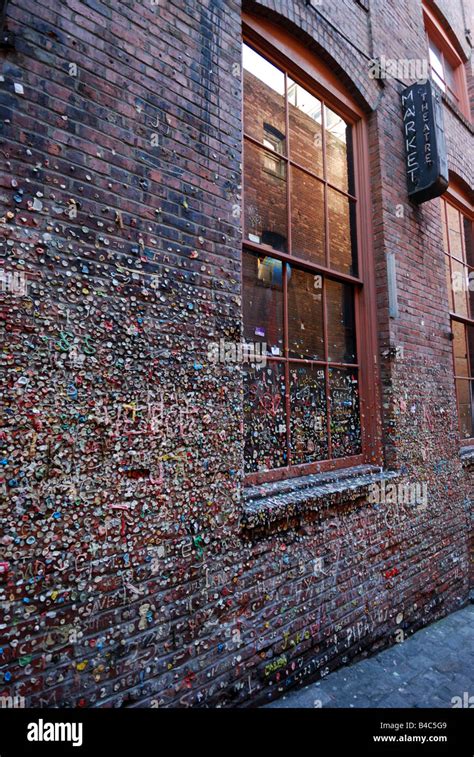 The Gum Wall At Pike Place Market In Seattle Washington Stock Photo