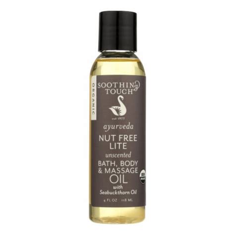 Bath Body And Massage Oil Organic Ayurveda Nut Free Lite Unscented 4 Oz 1 Pack4