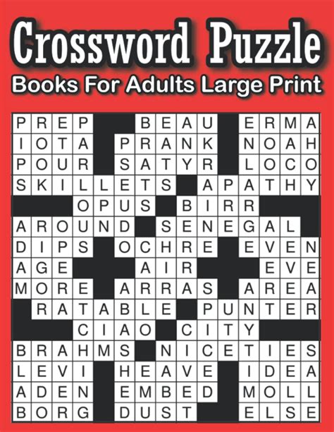 Buy Crossword Puzzle Books For Adults Large Print Crossword Puzzle