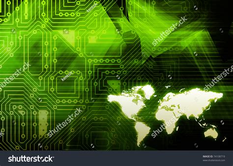Internet World Wide Web Abstract Tech Background Stock Photo 74108719