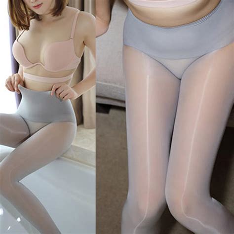 buy women sexy seamless pantyhose high 8d oil glossy shiny tights body stockings at affordable