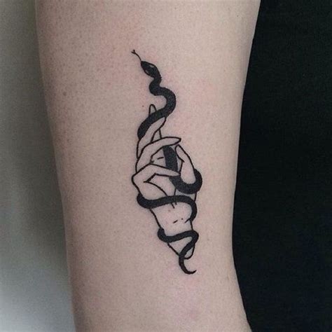 Medusa tattoo is an interesting inking inspired by ancient mythology. Simplistic and elegant #tattoos #snake #simple ...