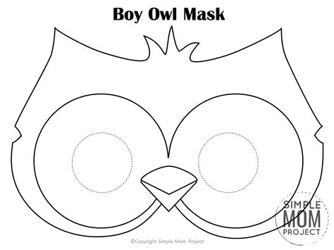 Free Owl Mask Templates For Kids Owl Coloring Pages Owl Mask Owl
