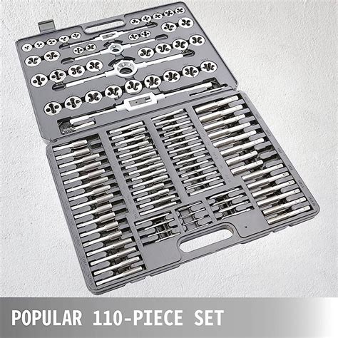 110pcs Tap And Die Combination Set Tungsten Steel Titanium Metric Tools M2~m18 Ebay