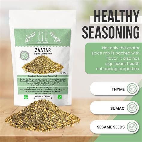 Premium Lebanese Zaatar Spice Blend Toasted Sesame Seeds Dried Thyme