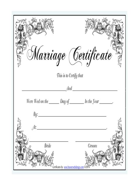 Marriage Certificate Fill Online Printable Fillable For Blank
