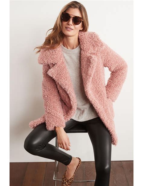 Pink Teddy Borg Coat Ezibuy Australia