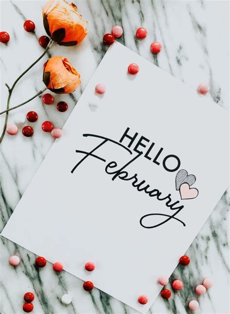 Sweet And Simple Hello February Free Art To Print This Is Our Bliss