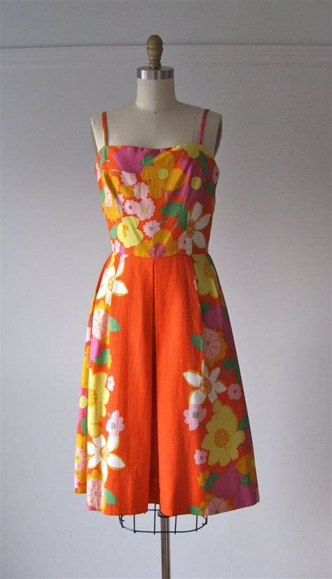 vintage 1960s sun dress 60s dress rum punch etsy 60s dress sundress dresses