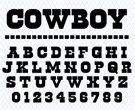 Cowboy Font Ttf Svg Files Cowboy Font Svg Western Font Wild Etsy