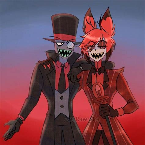 Black Hat And Alastor Art By Anarawrsha Villainous Cartoon Dibujos