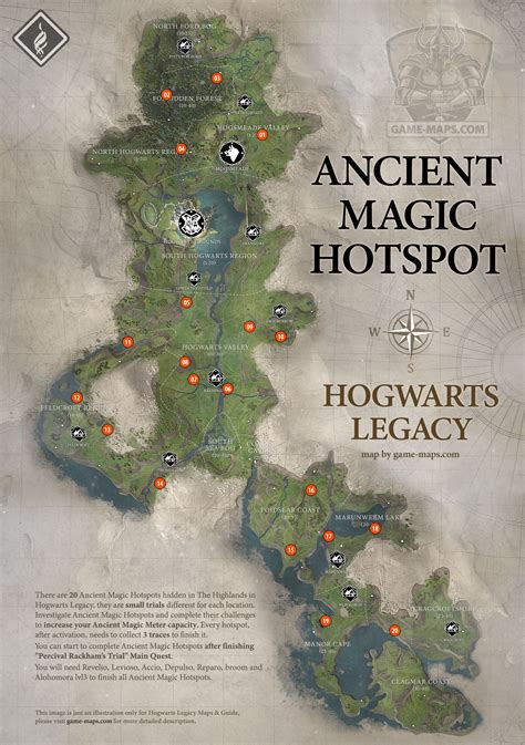 All Ancient Magic Hotspot Locations In Hogwarts Legacy Map How To My XXX Hot Girl