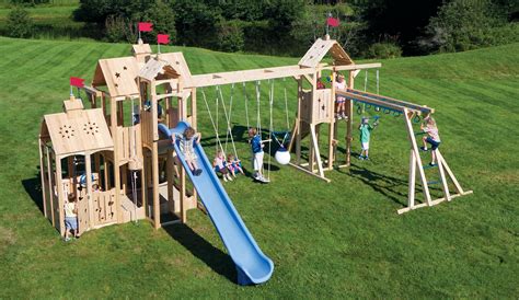 Frolic 307 Wood Swing Set And Outdoor Playset Cedarworks Playsets