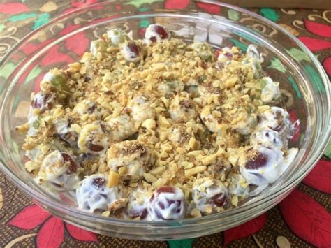 Cut each biscuit into 2 half moons to make 48 biscuit pieces. Trisha Yearwood's Creamy Grape Salad Made Lighter ...