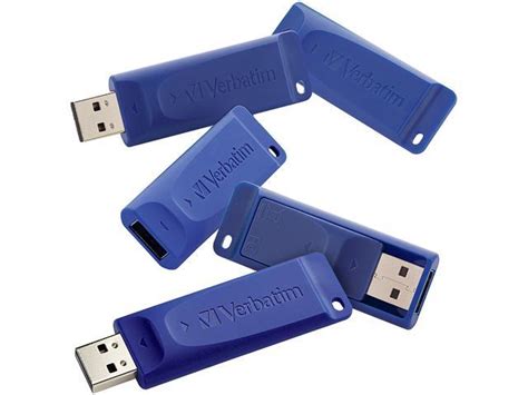 Verbatim 8gb Usb Flash Drive Blue 5 Pack Neweggca