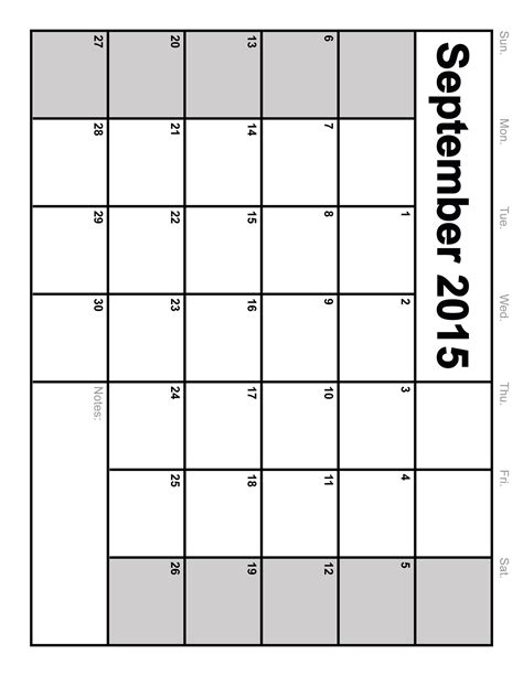 Printable Full Page Blank Calendar Template Printable Templates Free