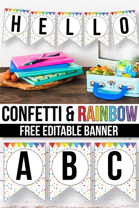 Free Confetti Banner For The Classroom Confetti Classroom Theme Classroom Banner Classroom