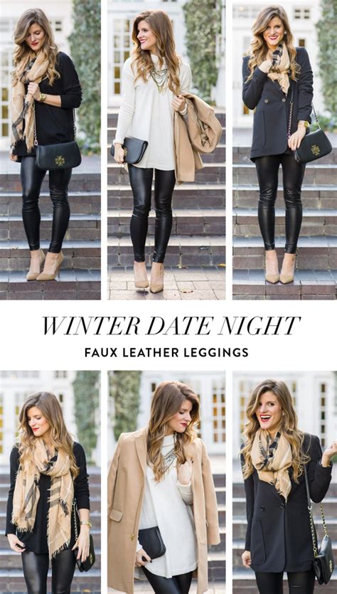 Winter Date Night Outfit Faux Leather Leggings Winter Date Night Outfits Faux Leather