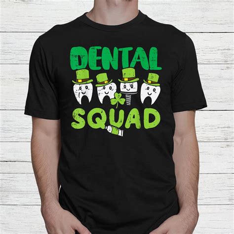 Dental Squad Leprechaun Teeth St Patricks Day Tooth Dentist Shirt Teeuni