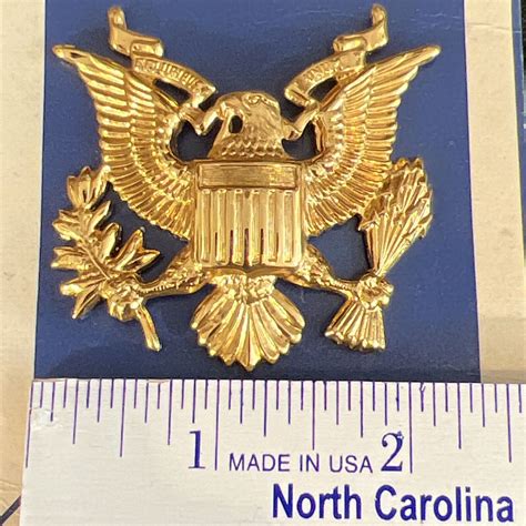 Vintage Us Army Military Eagle Crest Emblem Hat Cap Badge New Meyer Ebay
