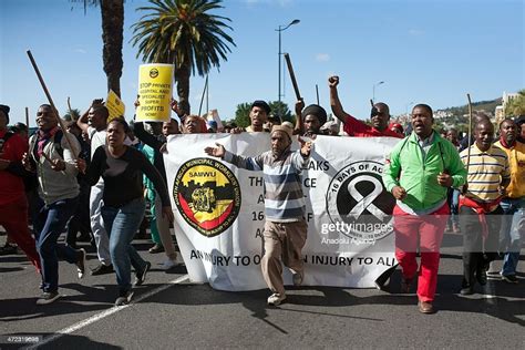Thousand Of South African Municipal Workers Union Workers Demanding