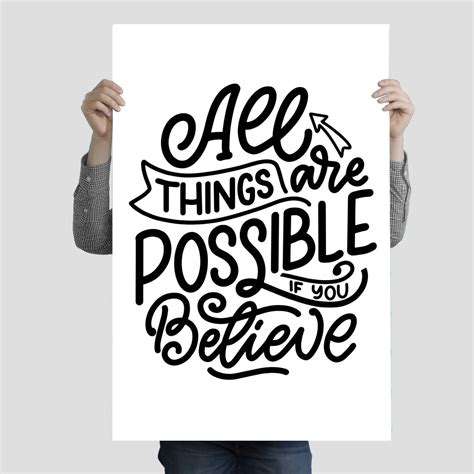 All Things Are Possible If You Believe Poster Print 24 Inches X 36 I