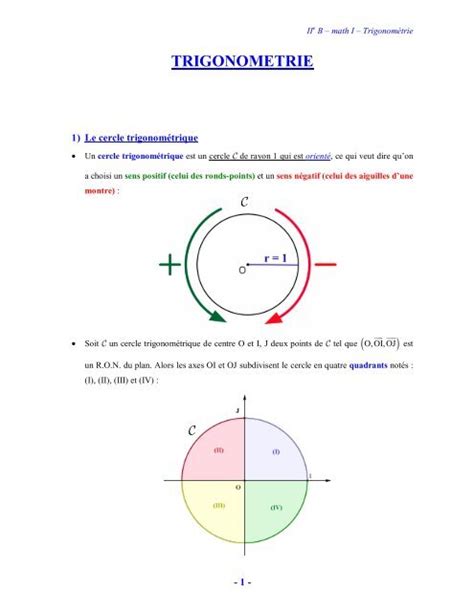 TRIGONOMETRIE