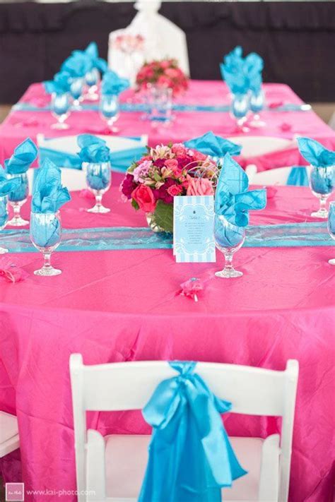 Pink And Blue Wedding Reception Decor Wedding Decor Inspirations