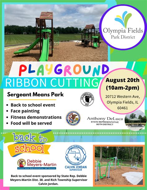 Playground Ribbon Cutting Olympia Fields Park District