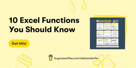 10 Excel Functions You Should Know Buymeacoffee