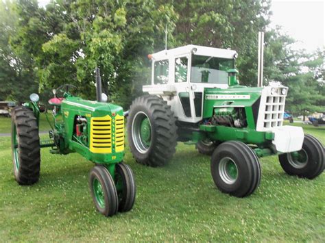 Oliver Super 77 And Large 2255 Antique Tractors Vintage Tractors Old