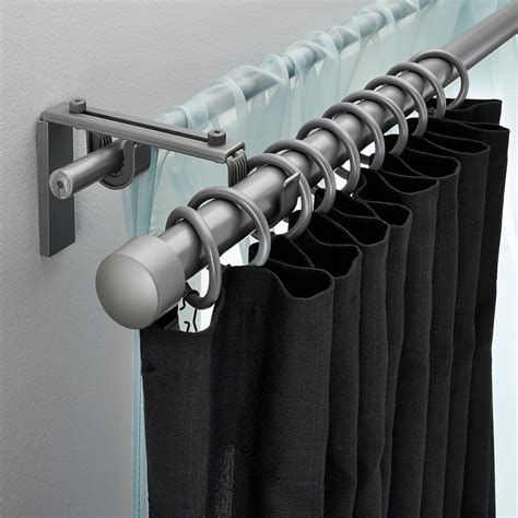 RÄcka Hugad Double Curtain Rod Combination Silver Color Ikea