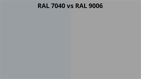RAL 7040 Vs 9006 RAL Colour Chart UK