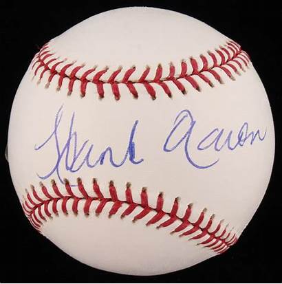 Aaron Hank Baseball Signed Display Case Coa