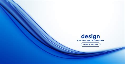 Blue Smooth Abstract Wave Banner Design Download Free Vector Art
