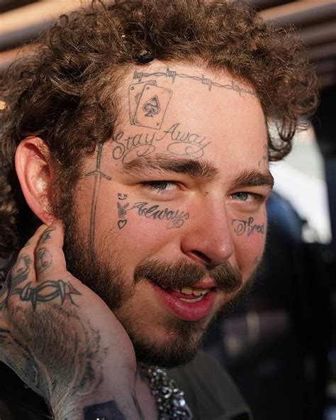 Post Malone S Got A New Relatable Face Tattoo Spin Hot Sex Picture
