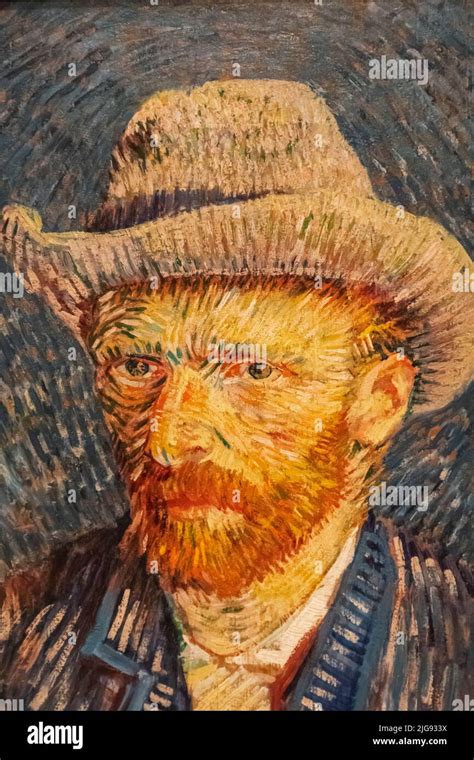 Vincent Van Gogh Self Portrait With Grey Felt Hat In Paris Dated