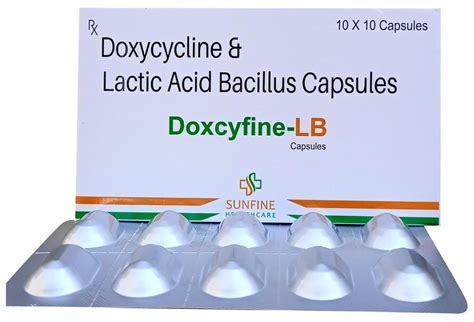 Doxcyfine Lb 500mg Doxycycline Lactic Acid Bacillus Capsules