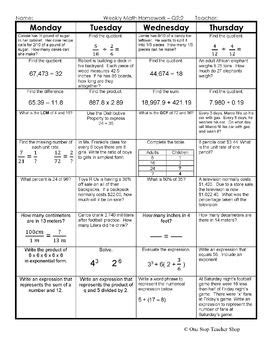 Use this google search to find what you need. 6th Grade Math Spiral Review | 6th Grade Math Homework | Distance Learning | Math homework, Math ...