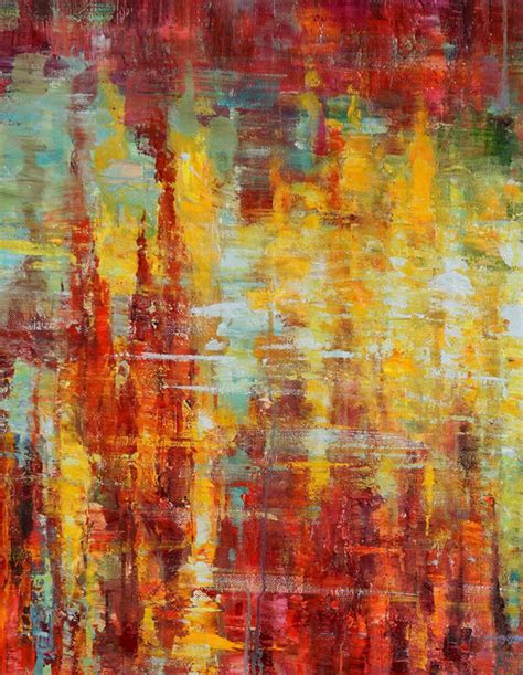 Large Colorful Vertical Modern Contemporary Abstract Wall Art Palette
